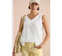 V-Neck Blusentop in Musselin-Qualität