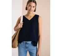 V-Neck Blusentop in Musselin-Qualität