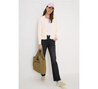Cardigan CECIL, Damen, Gr. XXL (46), beige (oat milk beige melange), Web, 60% Baumwolle, 40% Viskose, unifarben, normal normal, V-Ausschnitt, Rippbündchen, Strickjacken, aus Baumwolle mit Stretchantei