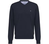 FYNCH-HATTON Pullover aus Baumwolle mit V-Ausschnitt Navy/L
