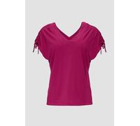 V-Neck Shirt mit Raffung an den Schultern 36 Rosa 2157286.4482.36