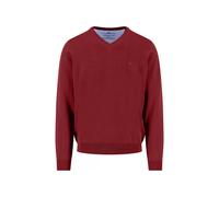 FYNCH-HATTON Feinstrickpullover aus Baumwolle mit V-Ausschnitt Garnet red/XL