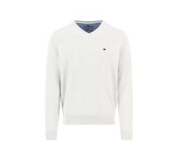 FYNCH-HATTON Strickpullover aus Baumwolle mit V-Ausschnitt New Offwhite/XXL