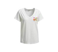 Milano Italy - V-Neck T-Shirt 1/2 sleeve w A/W offwhite - Gr. - L