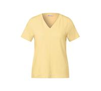 STREET ONE Damen 3227292 V-Neck T-Shirt, Buttercream Yellow, 42