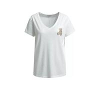V-neck t-shirt w/ chest AW 1/4 sleeve Weiß XL