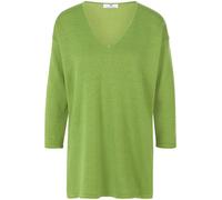 V-Pullover 3/4-Arm Peter Hahn grün 36