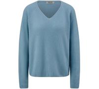V-Pullover aus 100% Kaschmir Peter Hahn blau 42
