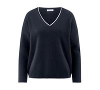 V-Pullover aus 100% Kaschmir Peter Hahn blau 42