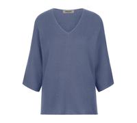 V-Pullover aus 100% Kaschmir Peter Hahn blau 46