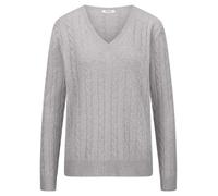 V-Pullover aus 100% Kaschmir Peter Hahn grau 42
