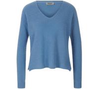 V-Pullover aus 100% Premium-Kaschmir Peter Hahn blau 40