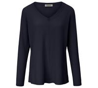 V-Pullover aus 100% Premium-Kaschmir Peter Hahn blau 44