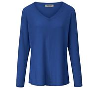 V-Pullover aus 100% Premium-Kaschmir Peter Hahn blau 46