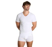 V-Shirt BRUNO BANANI "ANTISTRESS 2.0", Herren, Gr. L, weiß, Obermaterial: 90% Polyamid, 10% Elasthan, unifarben, körpernah hüftbedeckend, V-Ausschnitt, eng gerader Abschluss, Shirts V-Shirt, V-Neck, h