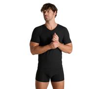 V-Shirt BRUNO BANANI "ANTISTRESS 2.0", Herren, Gr. S, schwarz, Obermaterial: 90% Polyamid, 10% Elasthan, unifarben, körpernah hüftbedeckend, V-Ausschnitt, eng gerader Abschluss, Shirts V-Shirt, V-Neck