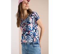 Cecil T-Shirt mit Allover-Print Blau Gr. M