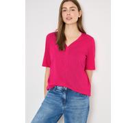 Cecil Damen Kurzarm T-Shirt im Tunika-Look in Pink, Gr: S