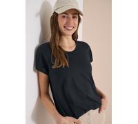 T-Shirt mit V-Neck und Spitzendetail