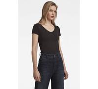 G-star Base Kurzarm-t-shirt Mit V-ausschnitt XS Black