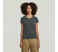 V-Shirt G-STAR "Eyben", Damen, Gr. S (36), grau (india ink), Jersey, Obermaterial: 100% Baumwolle, unifarben, slim fit normal, V-Ausschnitt, Shirts, mit Label (14356340-S) india ink
