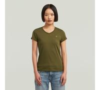 V-Shirt G-STAR "Eyben", Damen, Gr. S (36), grün (schwarz olive), Jersey, Obermaterial: 100% Baumwolle, unifarben, slim fit normal, V-Ausschnitt, Shirts, mit Label (22631906-S) schwarz olive