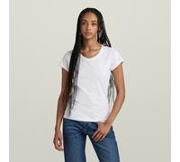 G-Star RAW Top Eyben Slim V-Neck 2.0 Damen Weiß Größe S
