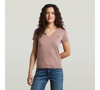 V-Shirt G-STAR "Overdyed Form v t wmn", Damen, Gr. S, rosa (twilight mauve), Single Jersey, Obermaterial: 100% Baumwolle, overdyed, unifarben, hüftbedeckend, V-Ausschnitt, abgesteppte Kante, Shirts, i