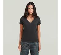 V-Shirt G-STAR "Overdyed Form v t wmn", Damen, Gr. XS, schwarz (dk schwarz), Single Jersey, Obermaterial: 100% Baumwolle, overdyed, unifarben, hüftbedeckend, V-Ausschnitt, abgesteppte Kante, Shirts, i