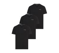 V-Shirt H.I.S, Herren, Gr. M (48/50), schwarz, Single Jersey, Obermaterial: 100% Baumwolle, bedruckt, Basic, slim fit normal, V-Ausschnitt, Shirts, Kurzarm, Slim Fit, aus Baumwolle (10303450-M) schwar