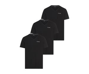 V-Shirt H.I.S, Herren, Gr. XL (56/58), schwarz, Single Jersey, Obermaterial: 100% Baumwolle, bedruckt, Basic, slim fit normal, V-Ausschnitt, Shirts, Kurzarm, Slim Fit, aus Baumwolle (10303450-XL) schw