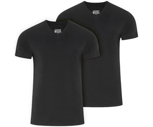 V-Shirt JOCKEY "American V-Neck Shirt", Herren, Gr. S, schwarz, Single Jersey, Obermaterial: 100% Baumwolle, unifarben, bequem hüftbedeckend, V-Ausschnitt, Shirts, lockere Passform, flache Nähte, kurz