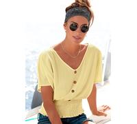 LASCANA V-Shirt Damen pastellgelb Gr.44/46