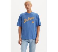 V-Shirt LEVI'S "GRAPHIC VNECK TEE", Herren, Gr. L, blau (levi strauss swash federal blau, autumn blaze), Jersey, Obermaterial: 100% Baumwolle, relaxed fit, V-Ausschnitt, Shirts V-Shirt, im sportlichen