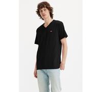 V-Shirt LEVI'S "LE ORIGINAL HM VNECK", Jungen, Gr. XL, schwarz, Jersey, Obermaterial: 100% Baumwolle, unifarben, regular fit hüftbedeckend, V-Ausschnitt, angesetztes Bündchen, Shirts, mit Logostickere