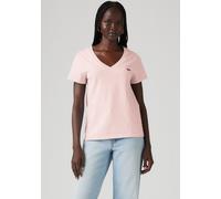 V-Shirt LEVI'S "Perfect Tee", Damen, Gr. L (40), rosa (potpourri jersey), Jersey, Obermaterial: 100% Baumwolle, Basic, figurbetont hüftlang, V-Ausschnitt, abgesteppte Kante, Shirts, mit kleinem Batwin