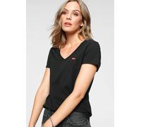 Levi's Damen T-Shirt Perfect Tee - V-Ausschnitt, 100% Baumwolle - Caviar M