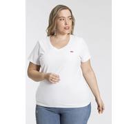 V-Shirt LEVI'S PLUS "V NECK TEE" Gr. XL (44), weiß (white) Damen Shirts (26851800-XL) white