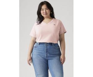 V-Shirt LEVI'S PLUS "V NECK TEE", Damen, Gr. XXXL (54/56), potpourri, Jersey, Obermaterial: 100% Baumwolle, figurumspielend hüftlang, V-Ausschnitt, Shirts, Figurumspielende Passform (58665863-XXXL) po