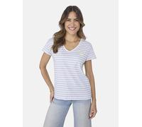 V-Shirt LIEBLINGSSTÜCK "DollyL", Damen, Gr. L, 410, pearlblau, 100% Baumwolle, normal, V-Ausschnitt, Shirts (44235623-L) 410, pearlblau