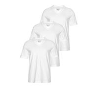 V-Shirt MAN'S WORLD, Herren, Gr. 5XL (72/74), weiß, Single Jersey, Obermaterial: 100% Baumwolle, unifarben, Basic, normal, V-Ausschnitt, Shirts, Kurzarm, aus Baumwolle, Topseller (67423917-5XL) weiß