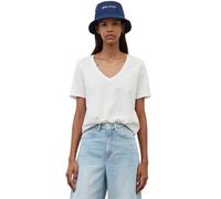 Marc OߴPolo Damen T-Shirt mit V-Ausschnitt Regular Fit, Weiß (White), L