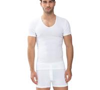 Mey T-Shirt Herren V-Ausschnitt Baumwolle weiß, 7 (XL)