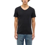 Mustang T-Shirt aus Baumwolle Amado V-Neck in Schwarz L Slim Fit