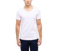 V-Shirt MUSTANG "Amado-V-neck", Herren, Gr. XXL, hellweiß, Jersey, Obermaterial: 100% Baumwolle, unifarben, slim fit normal, V-Ausschnitt, Shirts, Slim fit (42752445-XXL) hellweiß