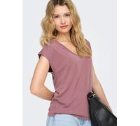 ONLY - ONLFREE S/S MOD.V-NECK TOP JRS NOOS Rose Brown - Gr. - XL