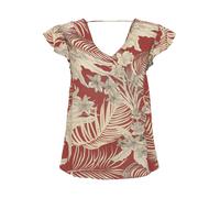 ONLY Damen Onlpalina Life V-Neck Top Ptm Kurzarmbluse, Rot, M EU