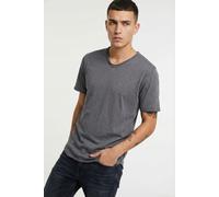 V-Shirt ONLY & SONS "ONSBENNE LONGY V-NECK SS TEE NOOS", Jungen, Gr. M, rabbit, Single Jersey, Obermaterial: 100% Baumwolle, unifarben, loose fit, V-Ausschnitt, leicht ausgefranste Kante, Shirts (7703