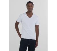 Replay Herren T-Shirt Kurzarm mit V-Ausschnitt, Weiß (White 001), XXL