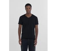 Replay Herren T-Shirt Kurzarm mit V-Ausschnitt, Schwarz (Black 098), M